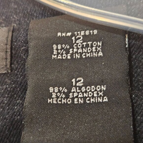 Woman's Nicole Miller Dark Wash utilitarian minimalist structured denim jacket - Picture 8 of 12